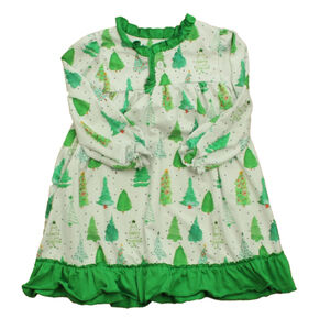 Unknown Brand Girls White | Green Trees Nightgown size: 3T